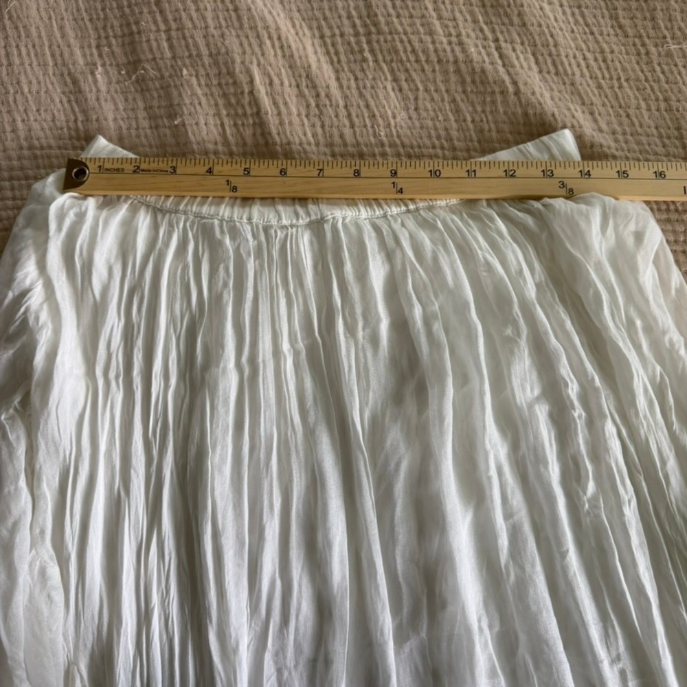 Free People White Handkerchief Raw Hem Sheer One Clover Skirt Sz S/M Boho - Picture 11 of 16